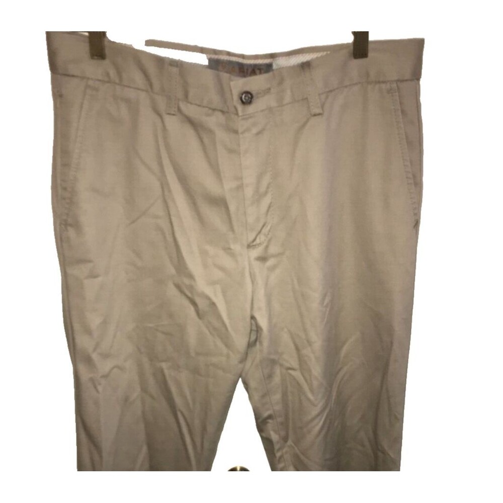 Ariat Performance Khaki Mens Size 32 X 31 Straight Fit Flat Front Twill Pants